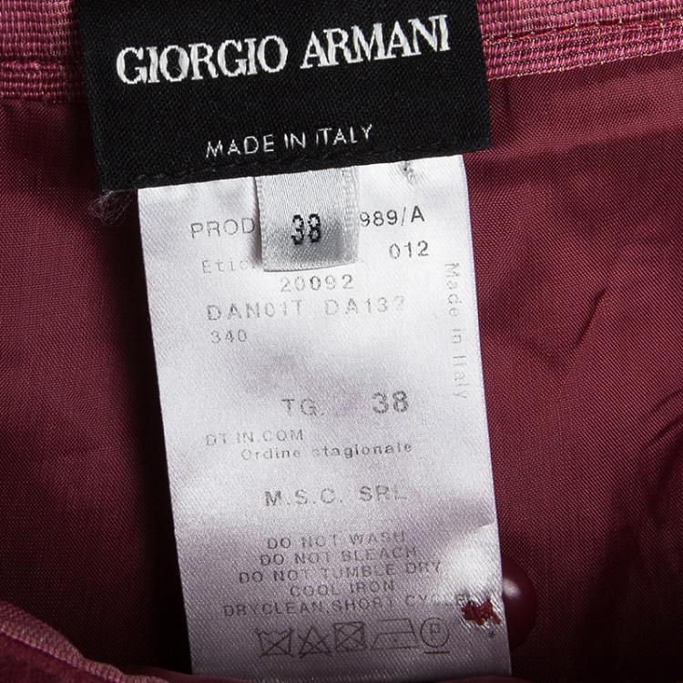 مملوكة مسبقًا Giorgio Armani Red Angora Wool Blazer and Skirt Set S