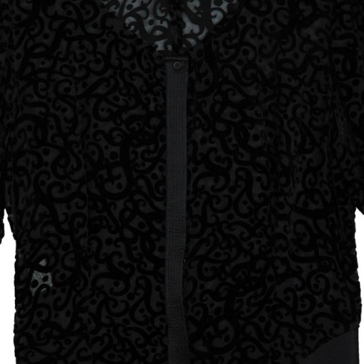 Pre Owned Giorgio Armani Devore Long Sleeve Top L