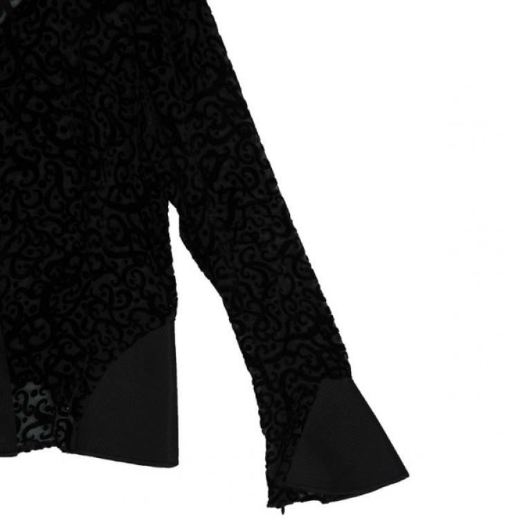 Pre Owned Giorgio Armani Devore Long Sleeve Top L