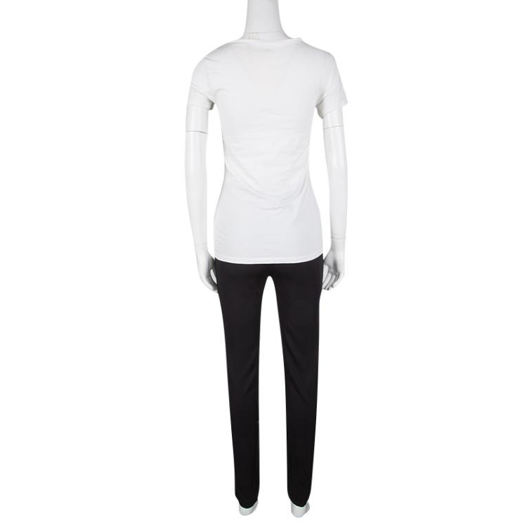 Pre Owned Giorgio Armani Black Knit Pants S