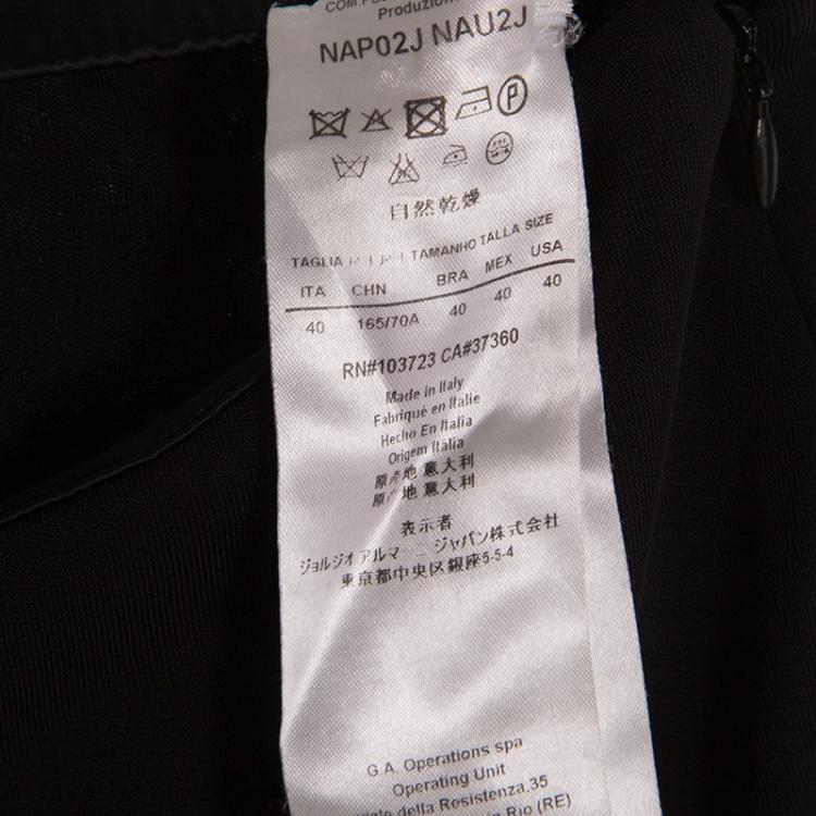 Pre Owned Giorgio Armani Black Knit Pants S