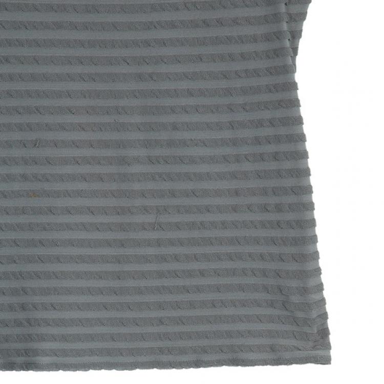 Pre Owned Giorgio Armani Gray Short Sleeve Top XL