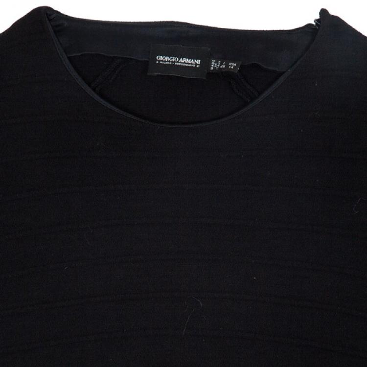 Pre Owned Giorgio Armani Long Sleeve Knit Top Size L