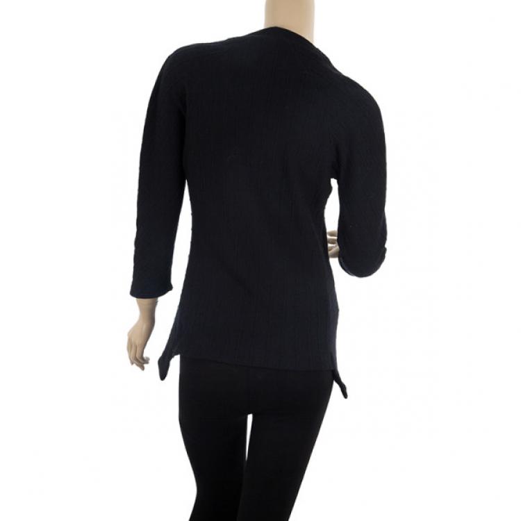 Pre Owned Giorgio Armani Long Sleeve Knit Top Size L