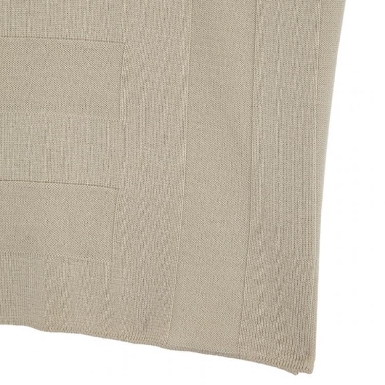 Pre Owned Giorgio Armani Nude Knit Top Size M