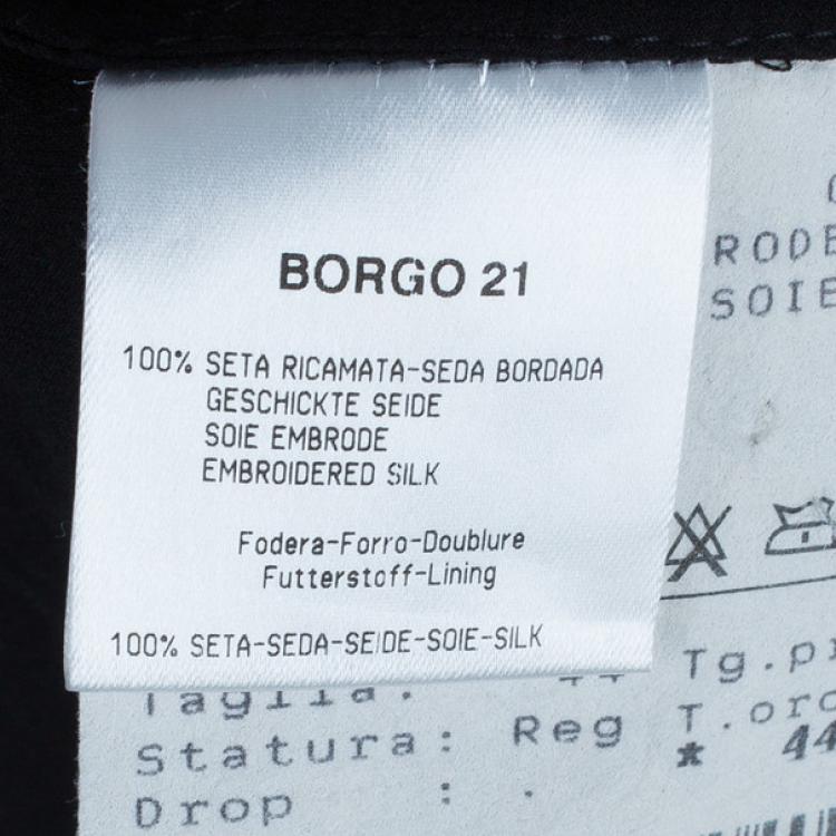 Pre Owned Giorgio Armani Black Embellished Vest Top M