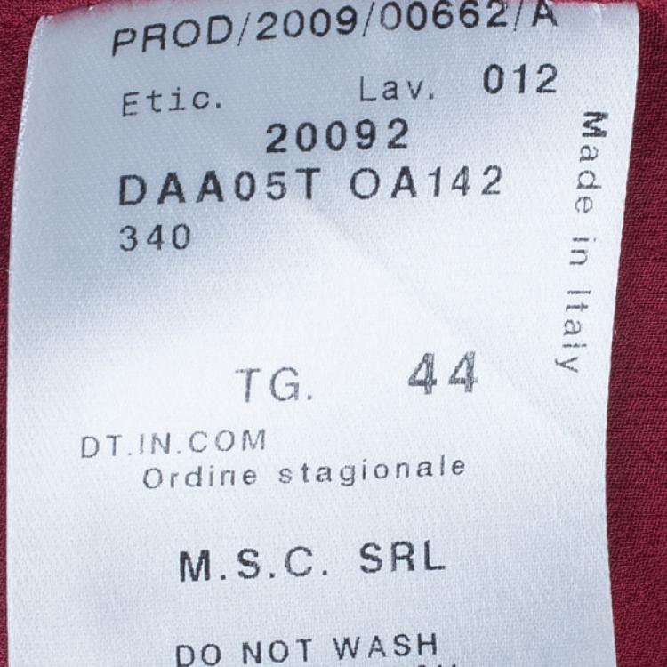 Pre Owned Giorgio Armani Pleated Sleeveless Dress M