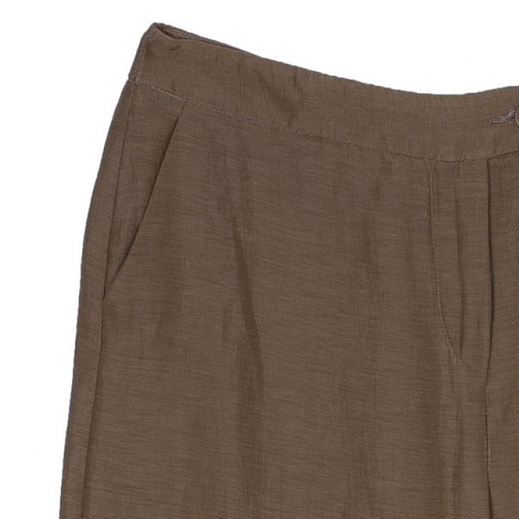 Pre Owned Giorgio Armani Linen and Silk Blend Trousers M