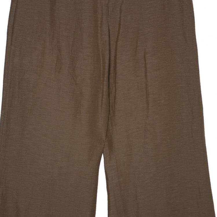 Pre Owned Giorgio Armani Linen and Silk Blend Trousers M