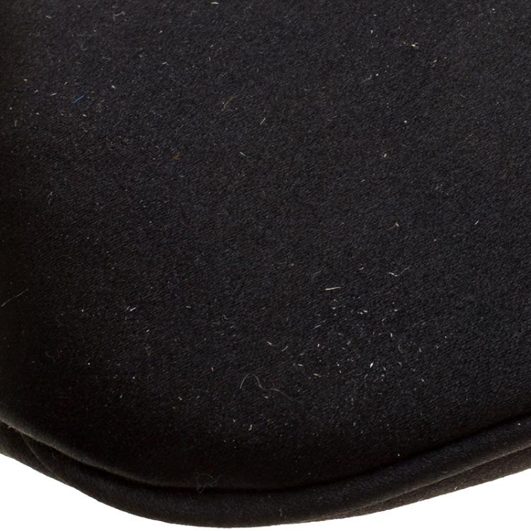 Pre Owned Giorgio Armani Black Satin Dinner Clutch 