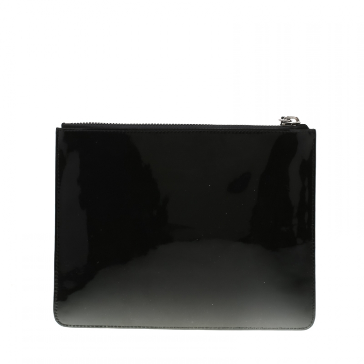 Pre Owned Giuseppe Zanotti Black Patent Leather Mergery Clutch