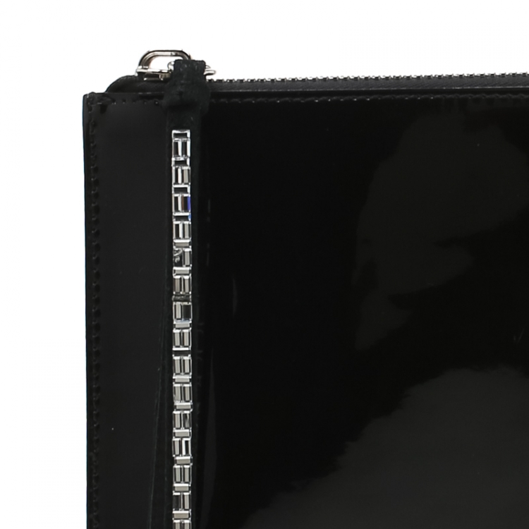 Pre Owned Giuseppe Zanotti Black Patent Leather Mergery Clutch