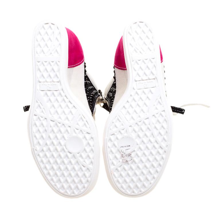 مملوكة مسبقًا Giuseppe Zanotti Multicolor Studded Suede Lamay High Top Sneakers Size 40