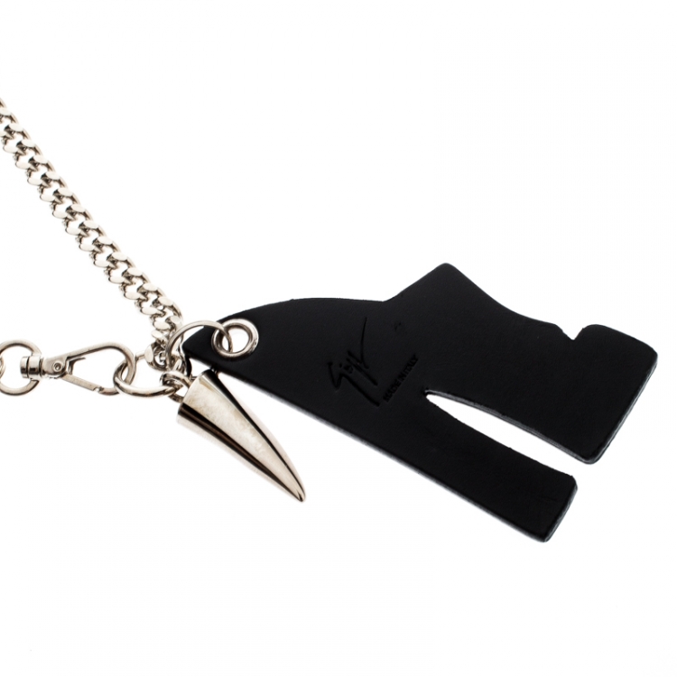 Pre Owned Giuseppe Zanotti Shoe Charm Silver Tone Bag Charm
