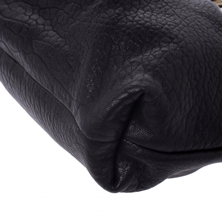 Pre Owned Giuseppe Zanotti Black Leather Clutch