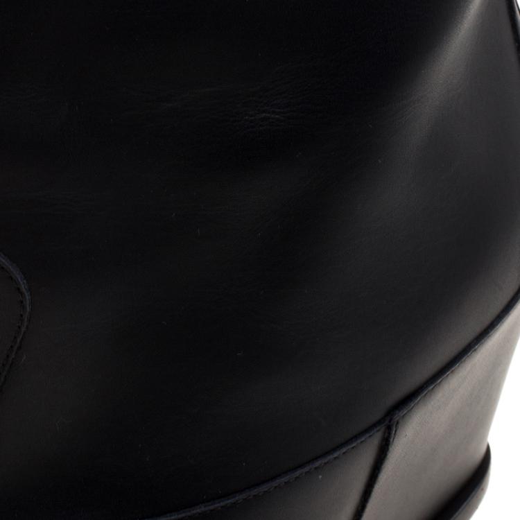 Pre Owned Giuseppe Zanotti Black Leather Pointed Toe Boots Size 41
