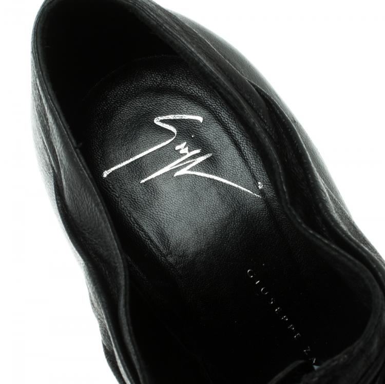 مملوكة مسبقًا Giuseppe Zanotti Black Leather Ankle Booties Size 38.5
