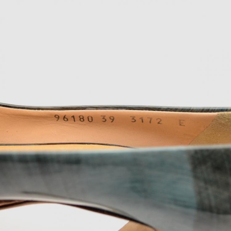 Pre Owned Giuseppe Zanotti Taz 100 Plato Sand Peep Toe Pumps Size 39