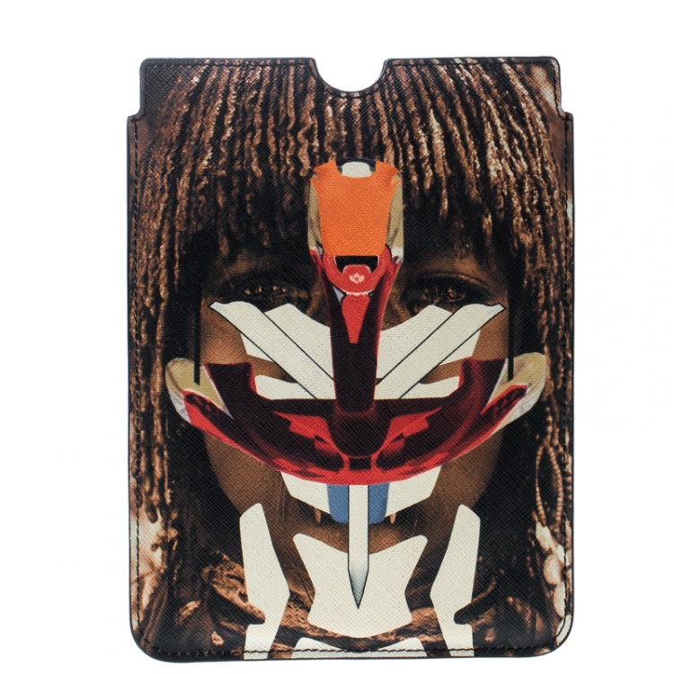 Pre Owned Givenchy Multicolor Tribal Print Coated Canvas IPad Mini Case