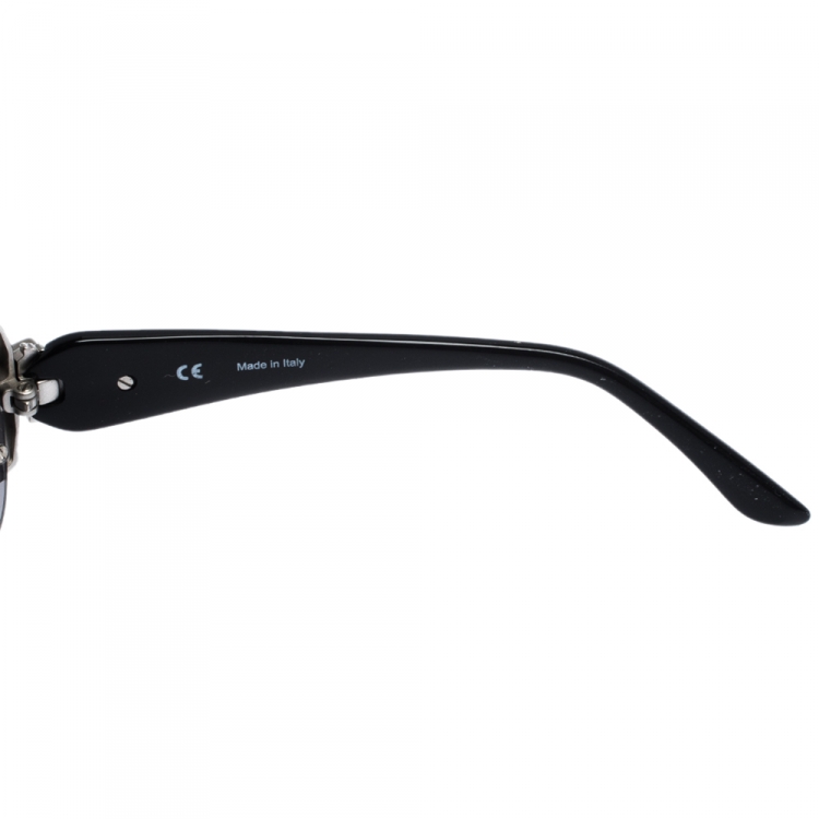 Pre Owned Givenchy Black Gradient SGV 436S Shield Sunglasses
