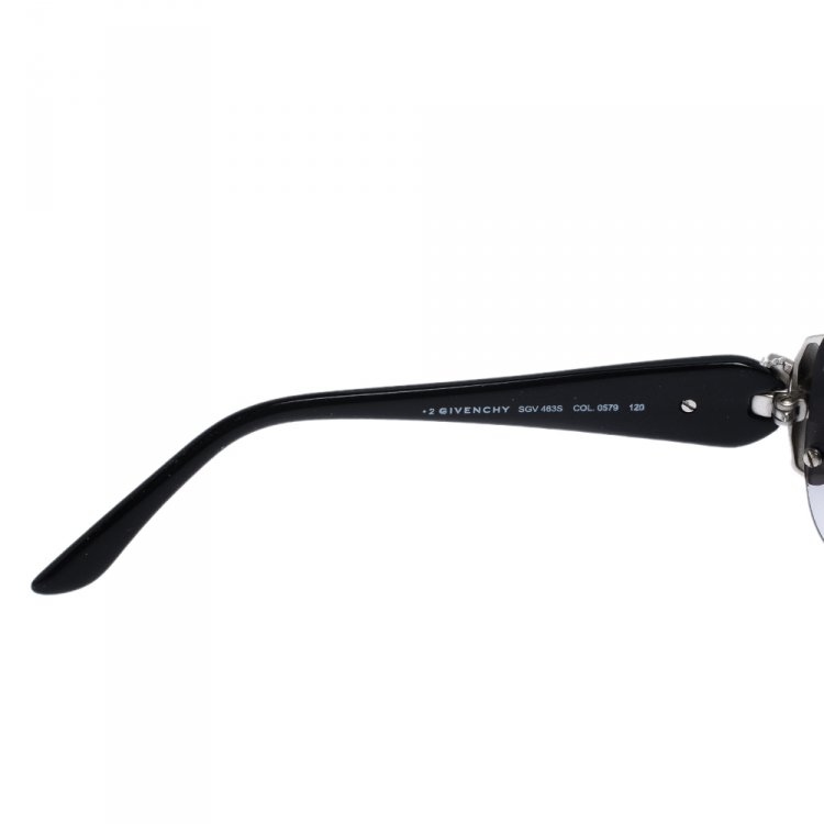 Pre Owned Givenchy Black Gradient SGV 436S Shield Sunglasses