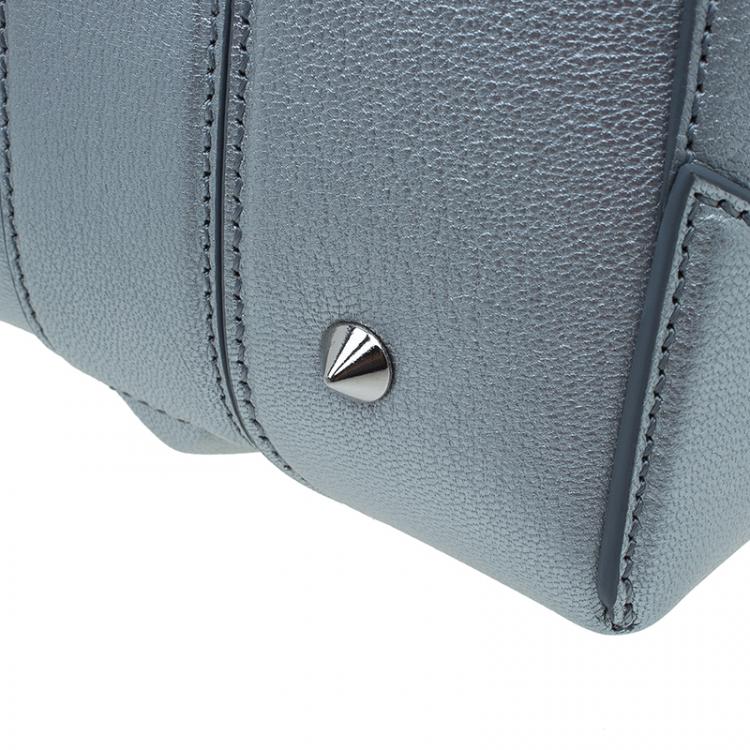 Pre Owned Givenchy Silver Leather Mini Lucrezia Duffel Bag