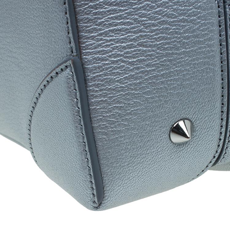 Pre Owned Givenchy Silver Leather Mini Lucrezia Duffel Bag