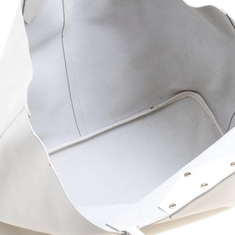 Pre Owned Givenchy Off White Leather Large Antigona Shopping Tote