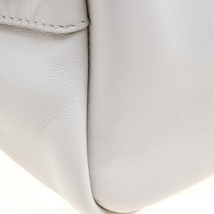 Pre Owned Givenchy Off White Leather Large Antigona Shopping Tote