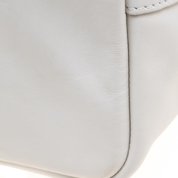 Pre Owned Givenchy Off White Leather Large Antigona Shopping Tote
