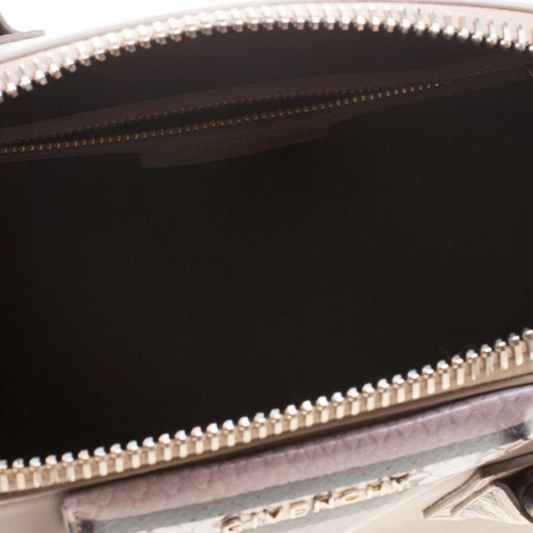 Pre Owned Givenchy Grey Leather Small Antigona Satchel