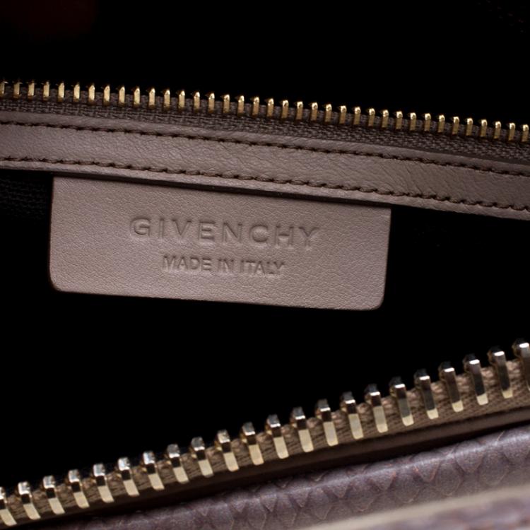 Pre Owned Givenchy Grey Leather Small Antigona Satchel