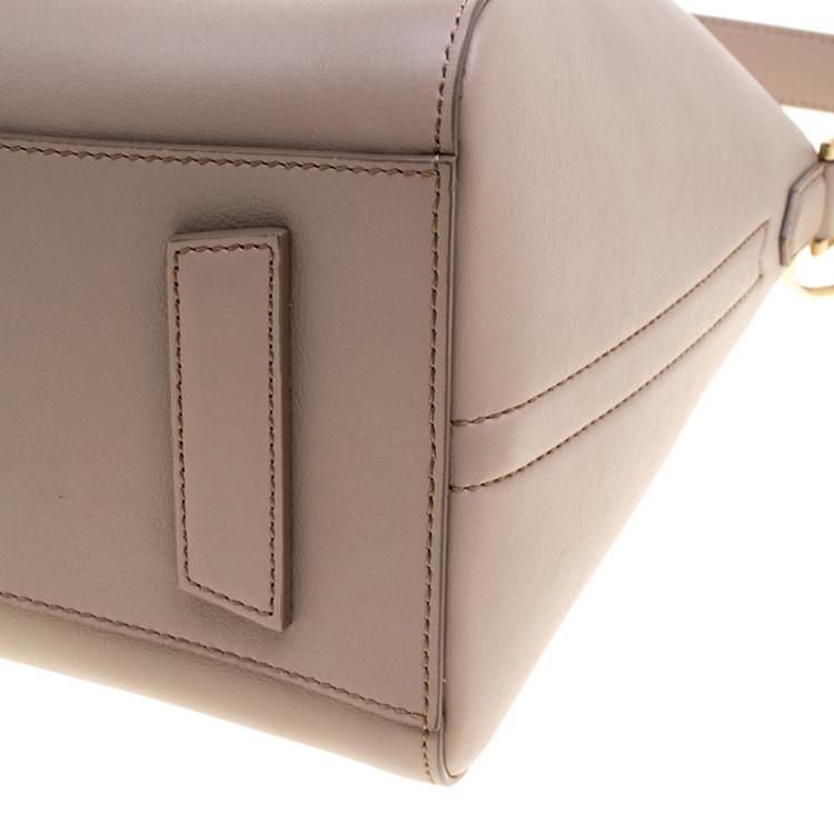 Pre Owned Givenchy Grey Leather Small Antigona Satchel