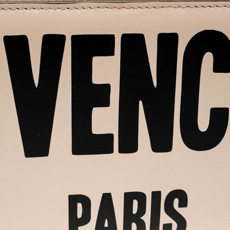 Pre Owned Givenchy Light Beige Leather Iconic Print Zip Around Wallet