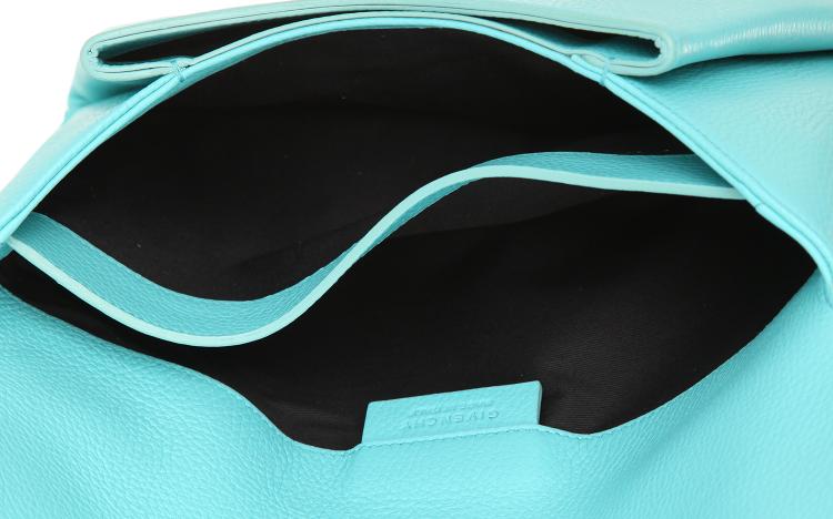 Pre Owned Givenchy Submarine Blue Grained Goatskin Leather Antigona Envelope Clutch
