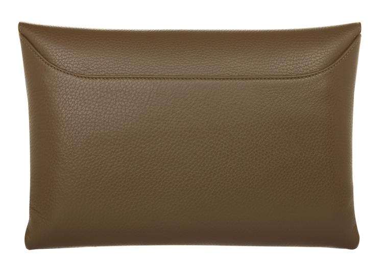 Pre Owned Givenchy Brown Leather Antigona Envelope Clutch