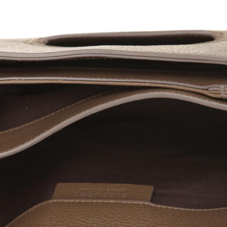 Pre Owned Givenchy Brown Leather Antigona Envelope Clutch