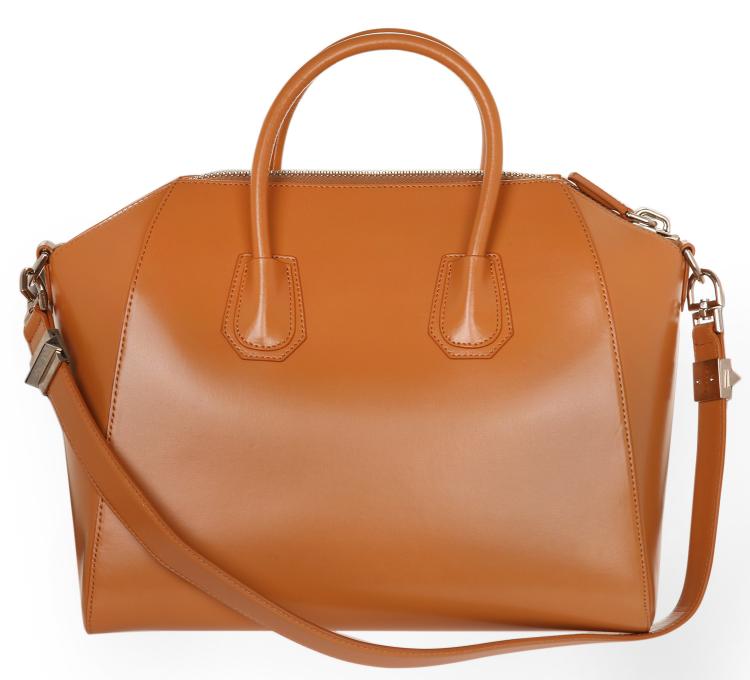 Pre Owned Givenchy Camel Leather Medium Antigona Satchel Bag