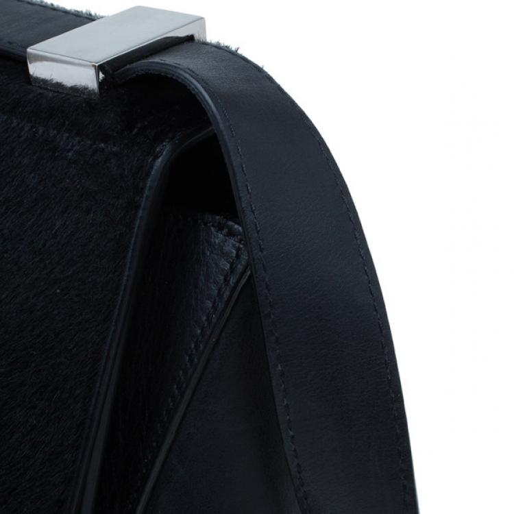 Pre Owned Givenchy Black Leather Medium Pandora Box Bag