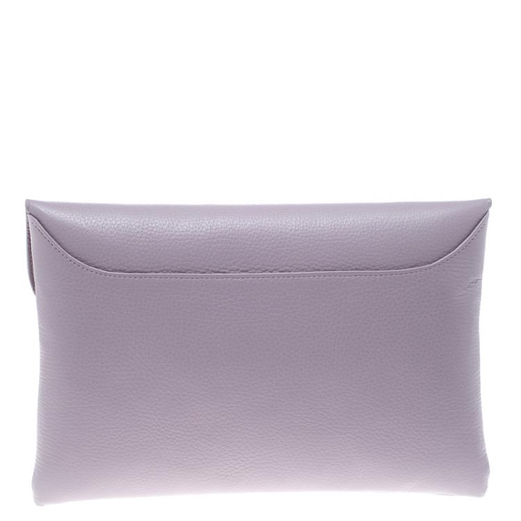 Pre Owned Givenchy Lilac Leather Medium Envelope Antigona Clutch