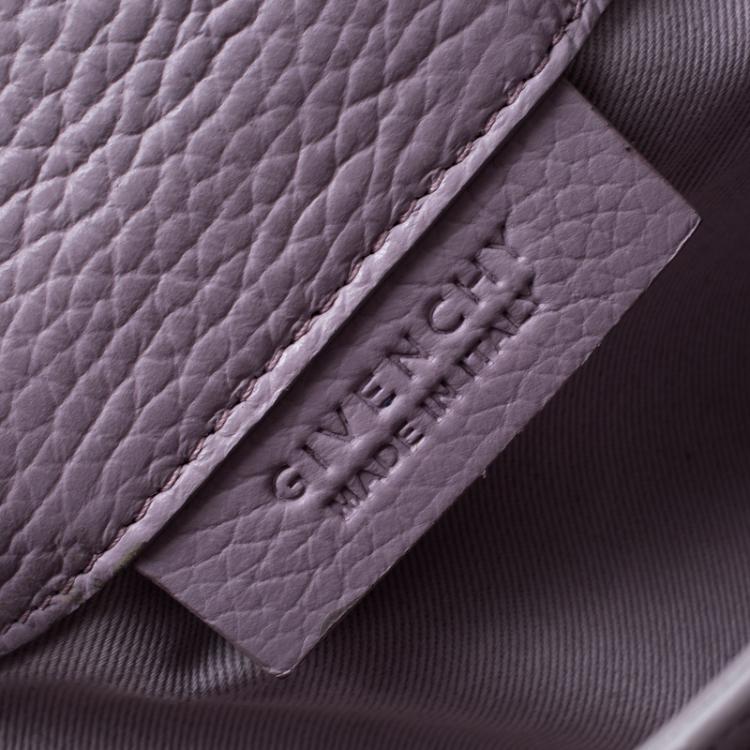 Pre Owned Givenchy Lilac Leather Medium Envelope Antigona Clutch