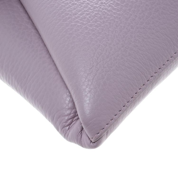 Pre Owned Givenchy Lilac Leather Medium Envelope Antigona Clutch