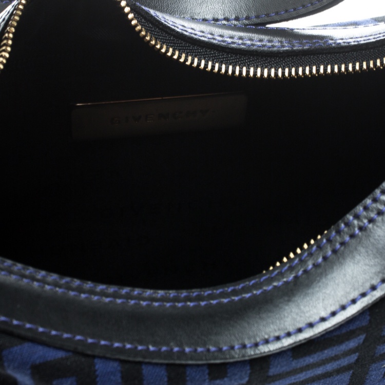 Pre Owned Givenchy Blue Signature Canvas Hobo