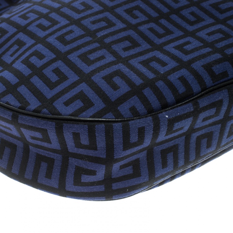 Pre Owned Givenchy Blue Signature Canvas Hobo