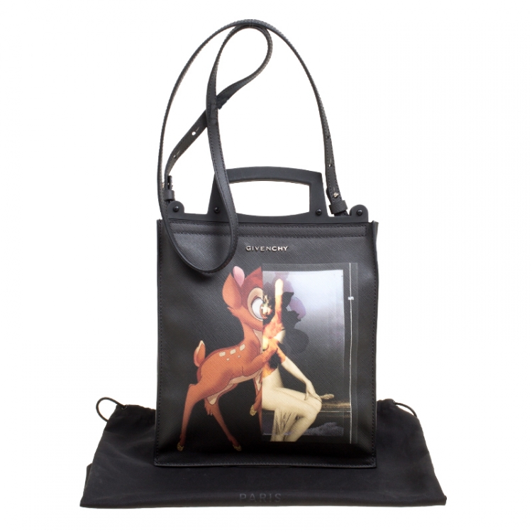 مملوكة مسبقًا Givenchy Black Leather Rave Bambi Crossbody Bag