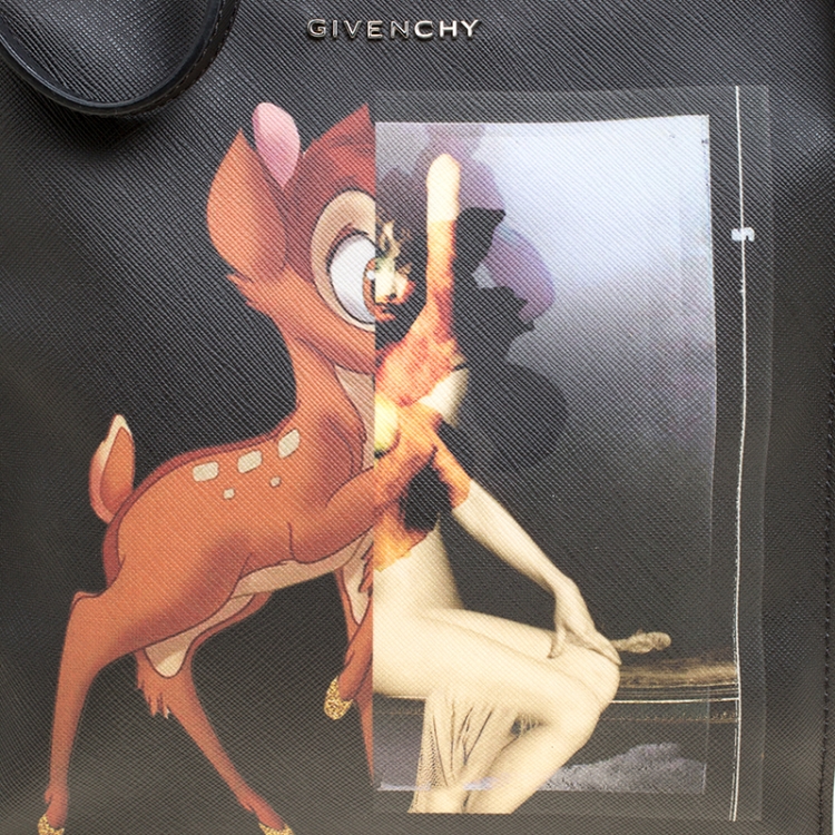 مملوكة مسبقًا Givenchy Black Leather Rave Bambi Crossbody Bag