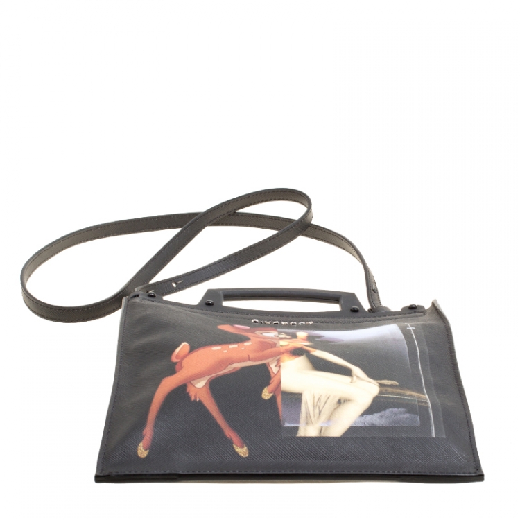 مملوكة مسبقًا Givenchy Black Leather Rave Bambi Crossbody Bag