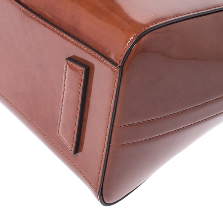Pre Owned Givenchy Brown Leather Small Antigona Satchel