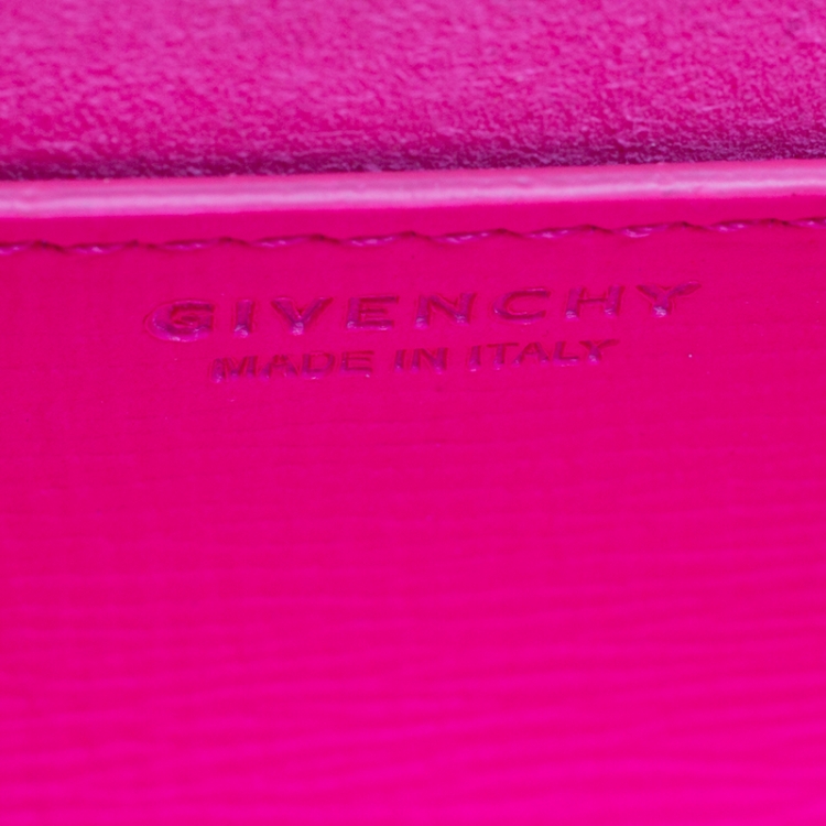 مملوكة مسبقًا Givenchy Hot Pink Leather Micro Pandora Box Chain Bag