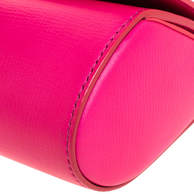 مملوكة مسبقًا Givenchy Hot Pink Leather Micro Pandora Box Chain Bag